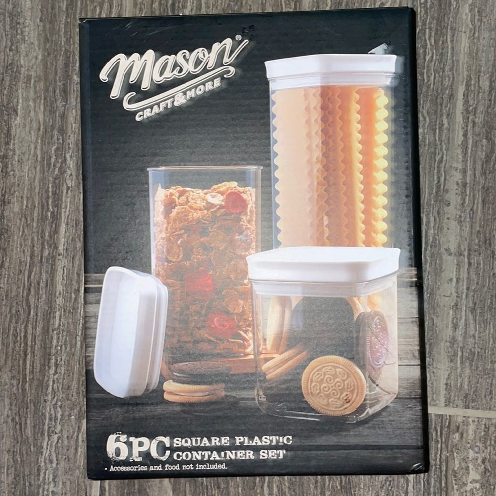 Mason & Craft- 6 piece square container set🆕